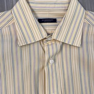 Burberry Yellow striped dress shirt, 16/35